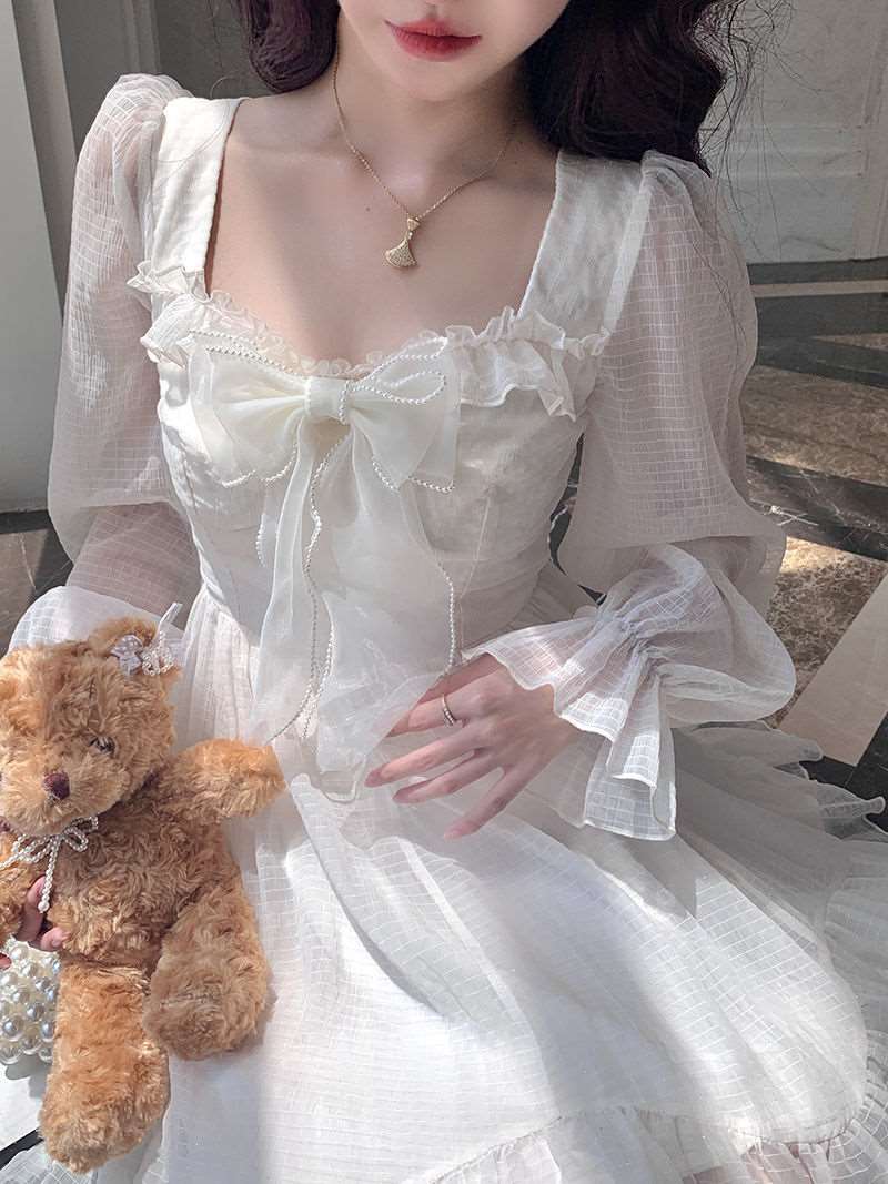 Delicate Fairy Puff Sleeve Dress
