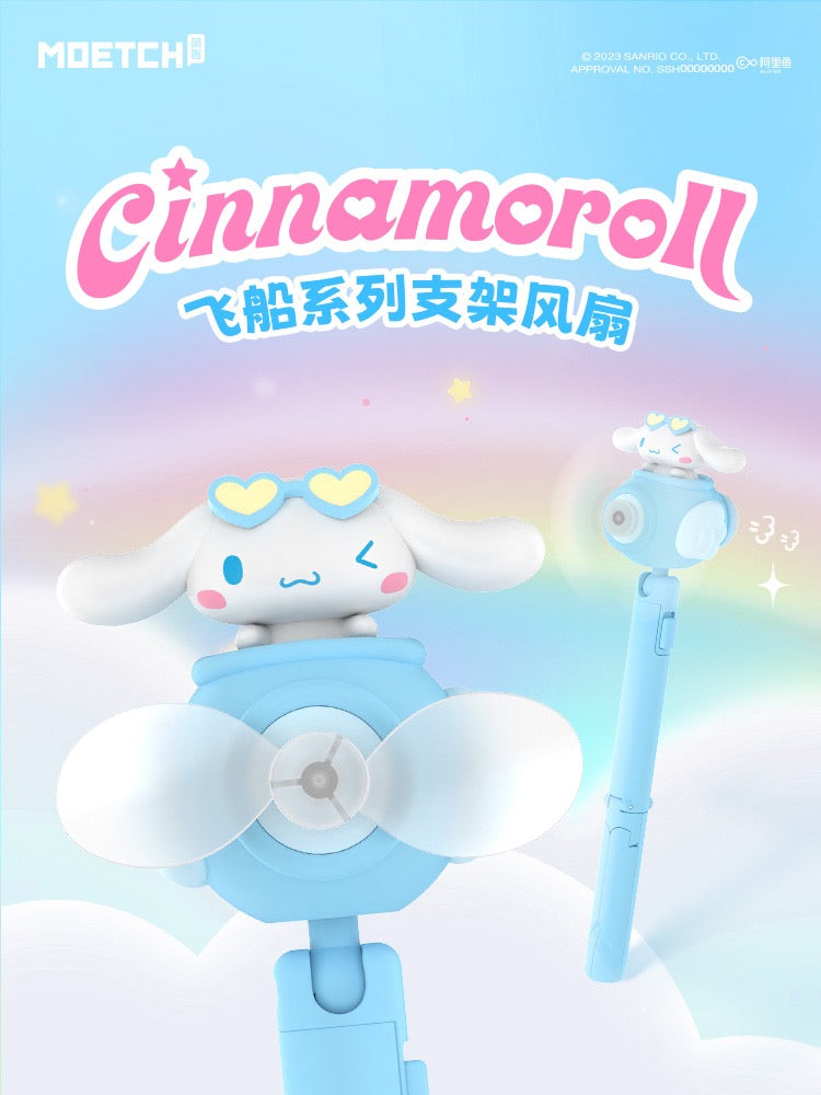 Sanrio Handheld Fan Portable, Mini Hand Held Fan  Personal Desk Table Fan with Base for Women Girls Kids Outdoor