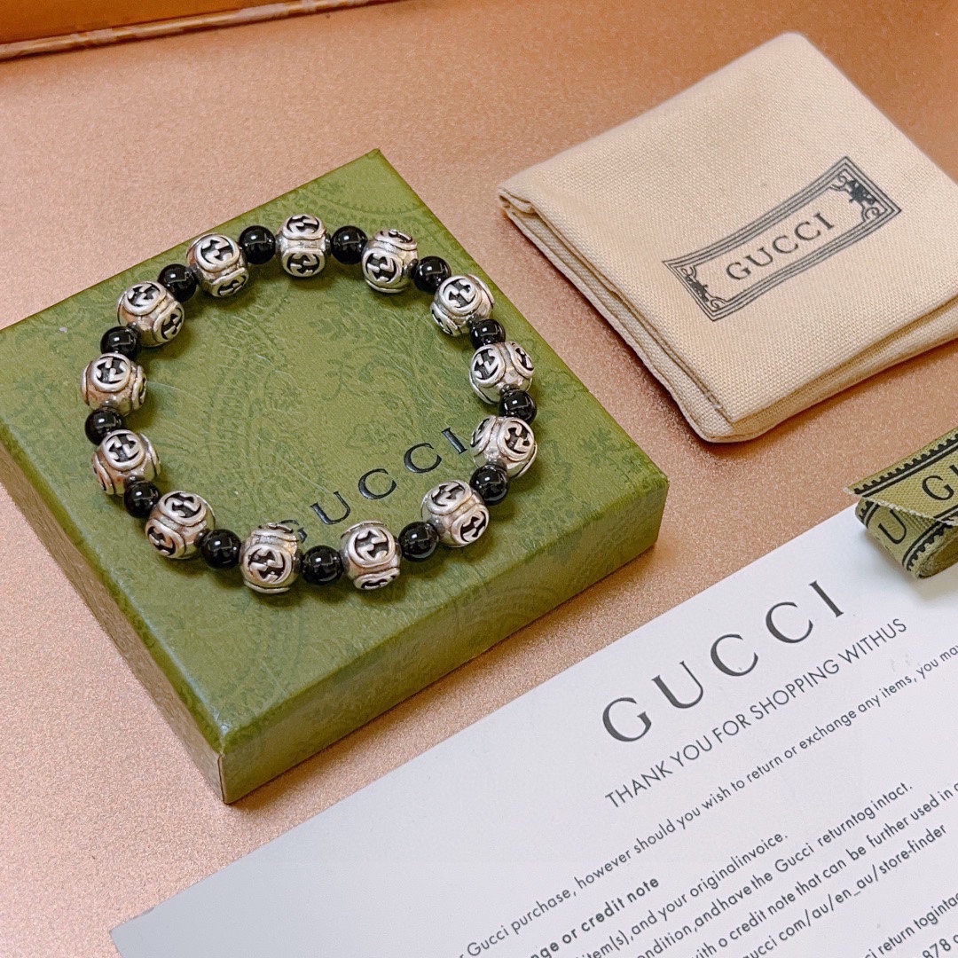 Gucci Black Onyx Vintage Bracelet