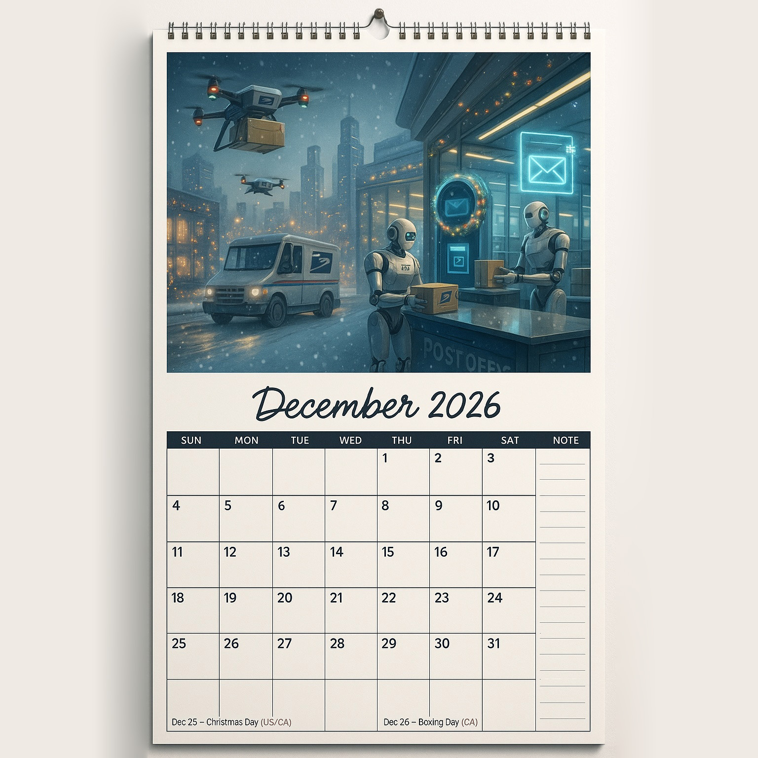 USPS 250th Anniversary 2026 Calendar