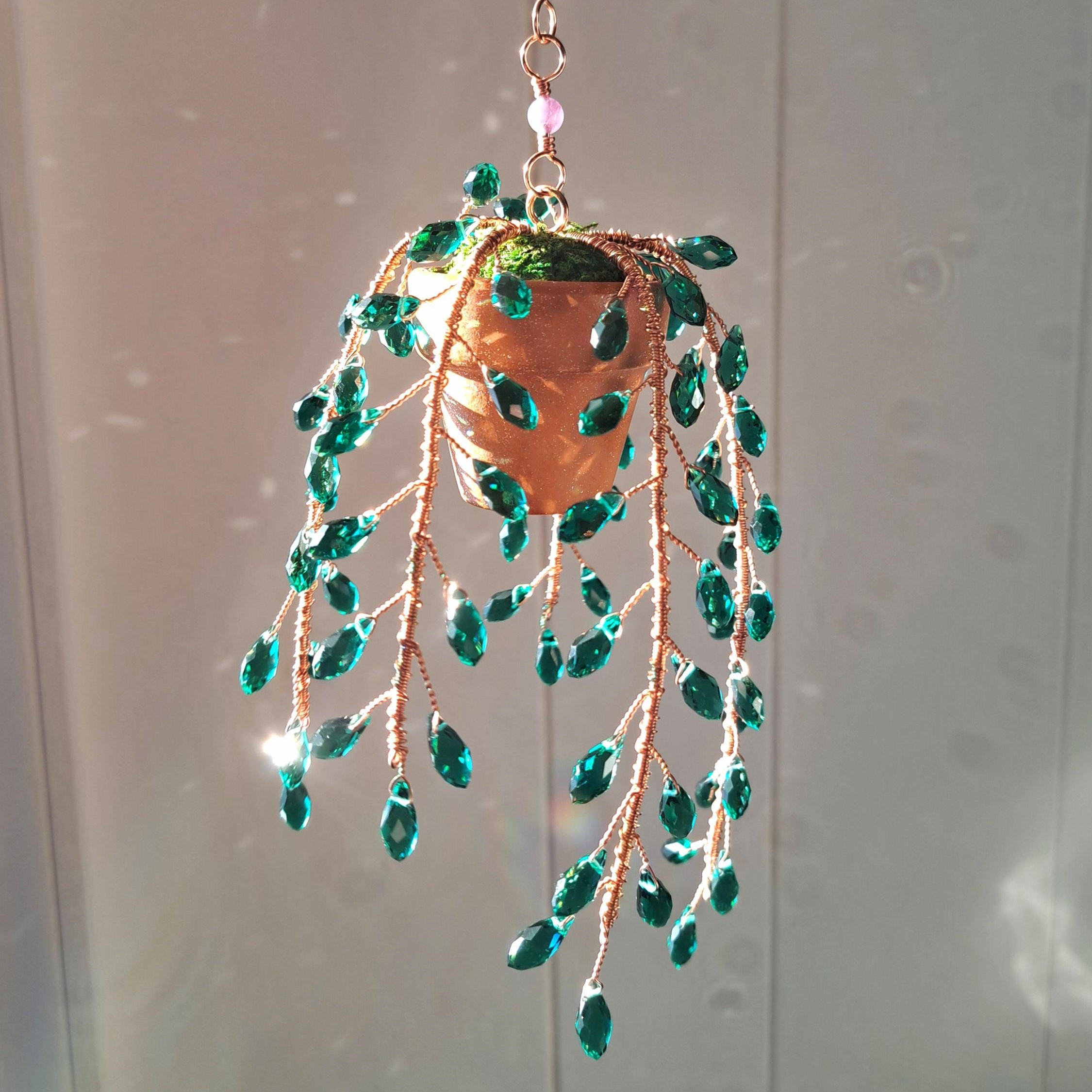 🔥ON SALE ALERT!🔥Forever Succulent, Beaded Suncatcher, Crystal Decor, Plant Decor
