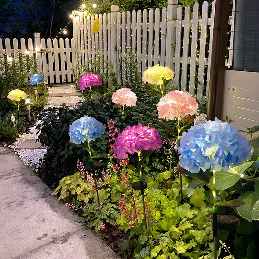 🌸 Solar LED Hydrangea Flower Stake Light 🌸