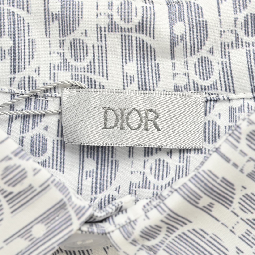 Dior 24ss full print monogram short sleeve shirt