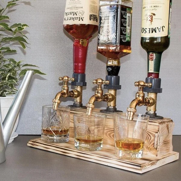 🎁2024 New Year Hot Sale🎁Liquor Alcohol Whiskey Wood Dispenser-Last Day Special Sale