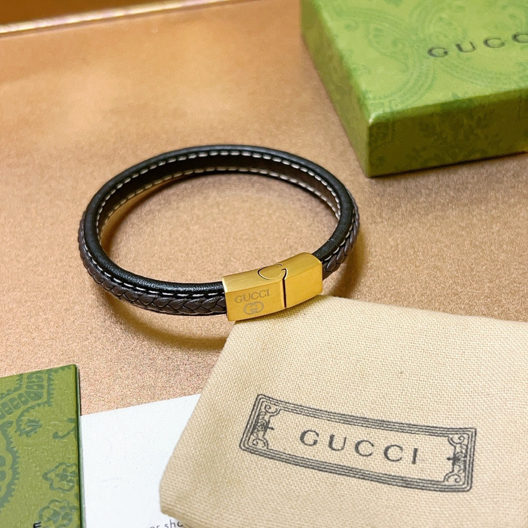Gucci Braided Gold Bracelet