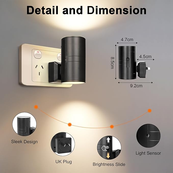 💡💡Wall-mounted LED light-controlled sensor night light