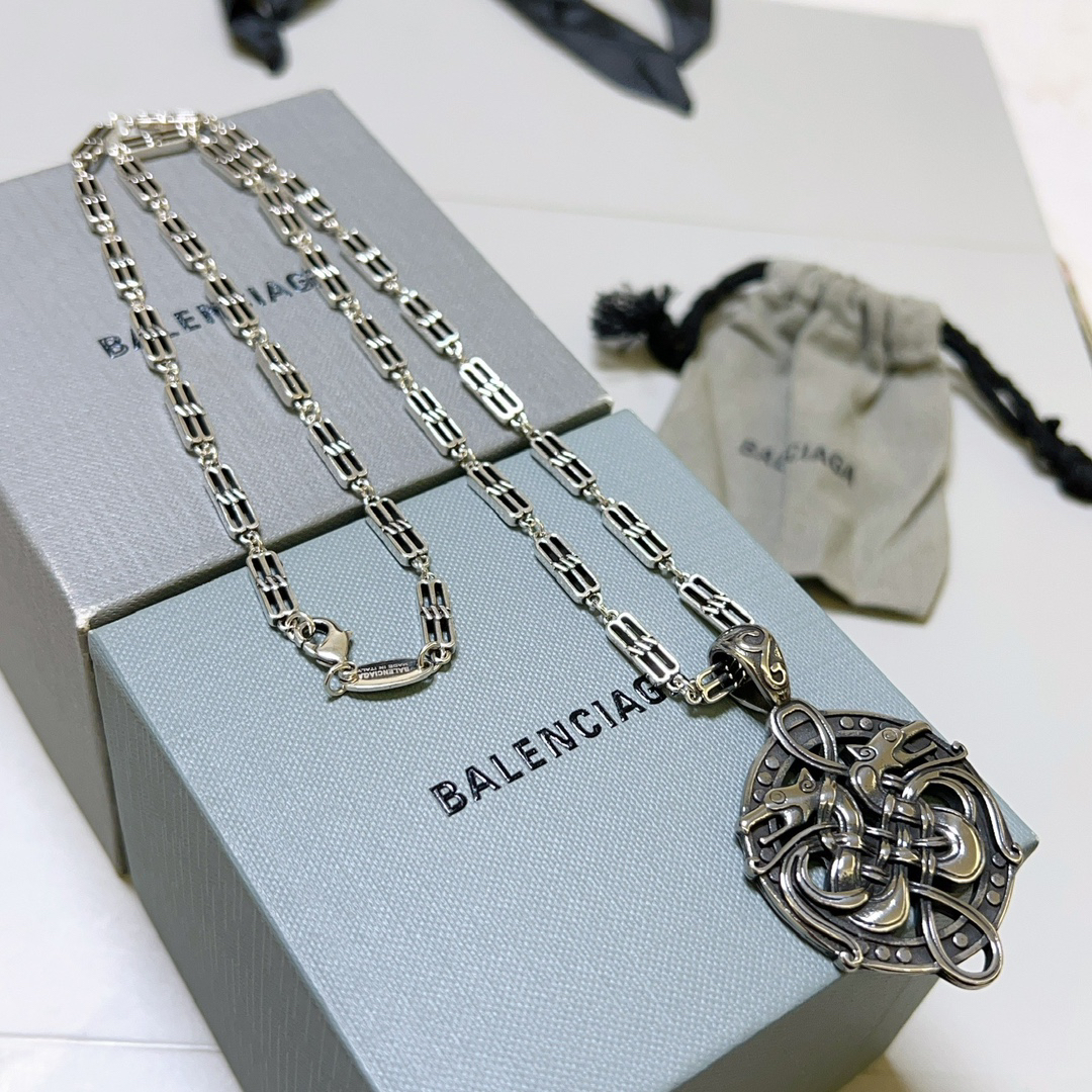 Balenciaga Dragon Totem Chain Vintage Necklace