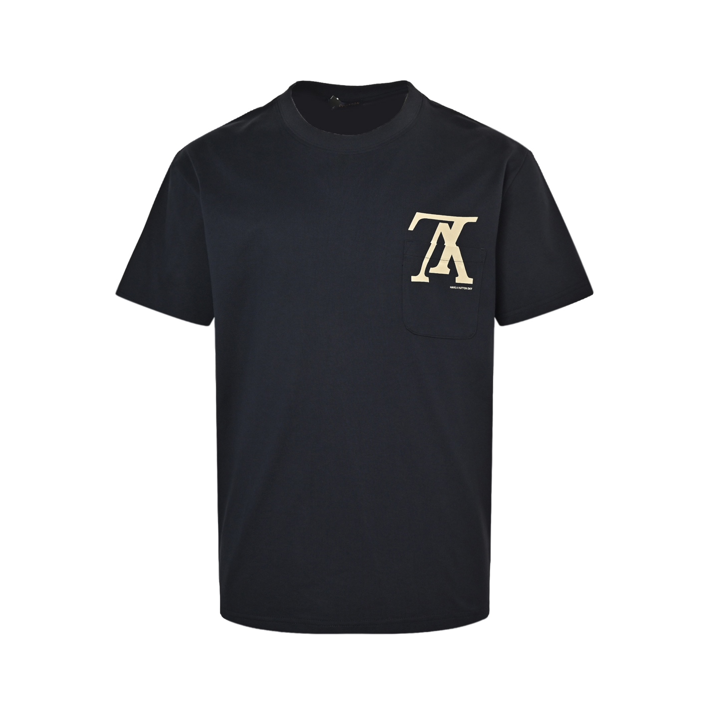 Louis Vuitton Big V inverted letter print logo short sleeves