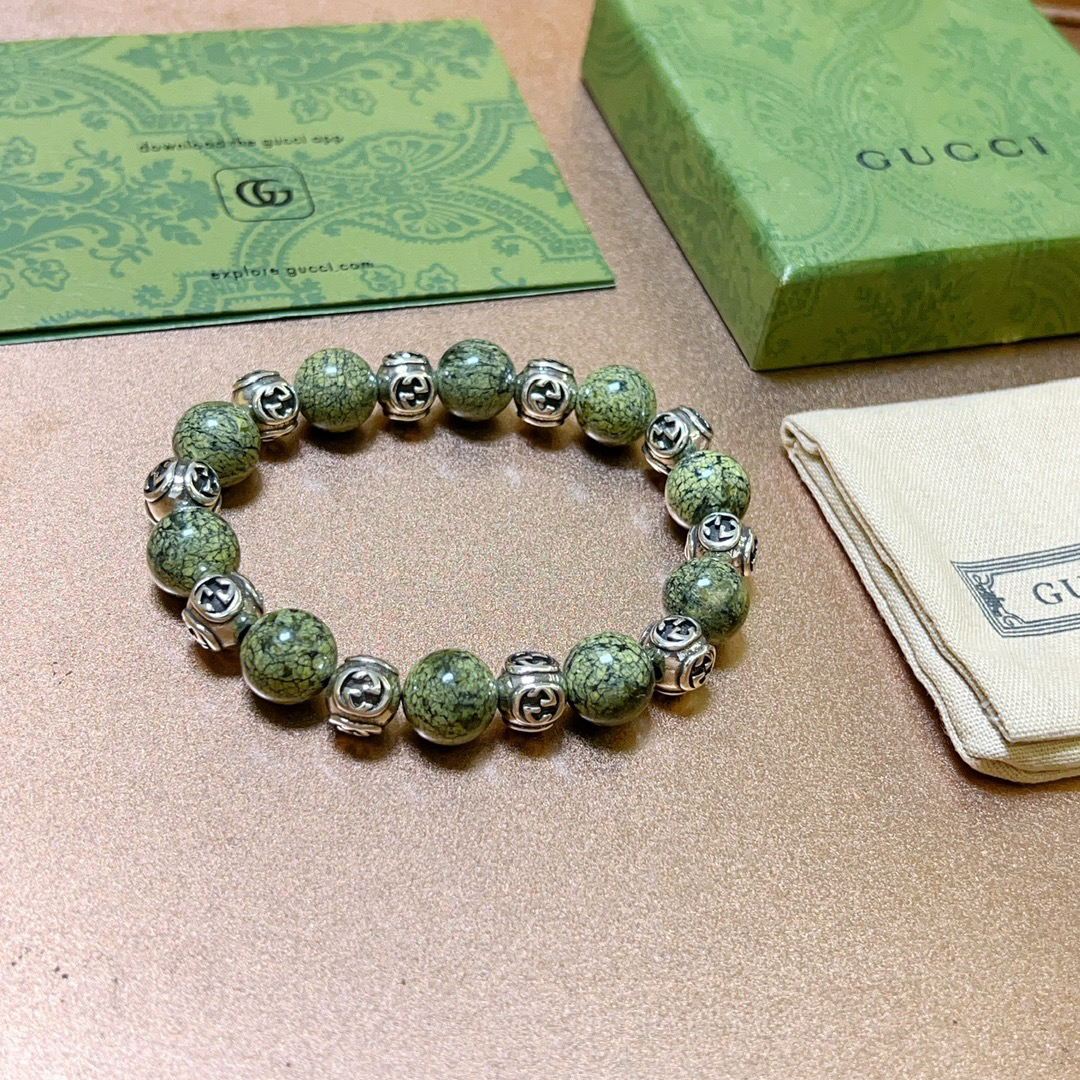 Gucci Natural Stone Herba Rosmarine Bracelet