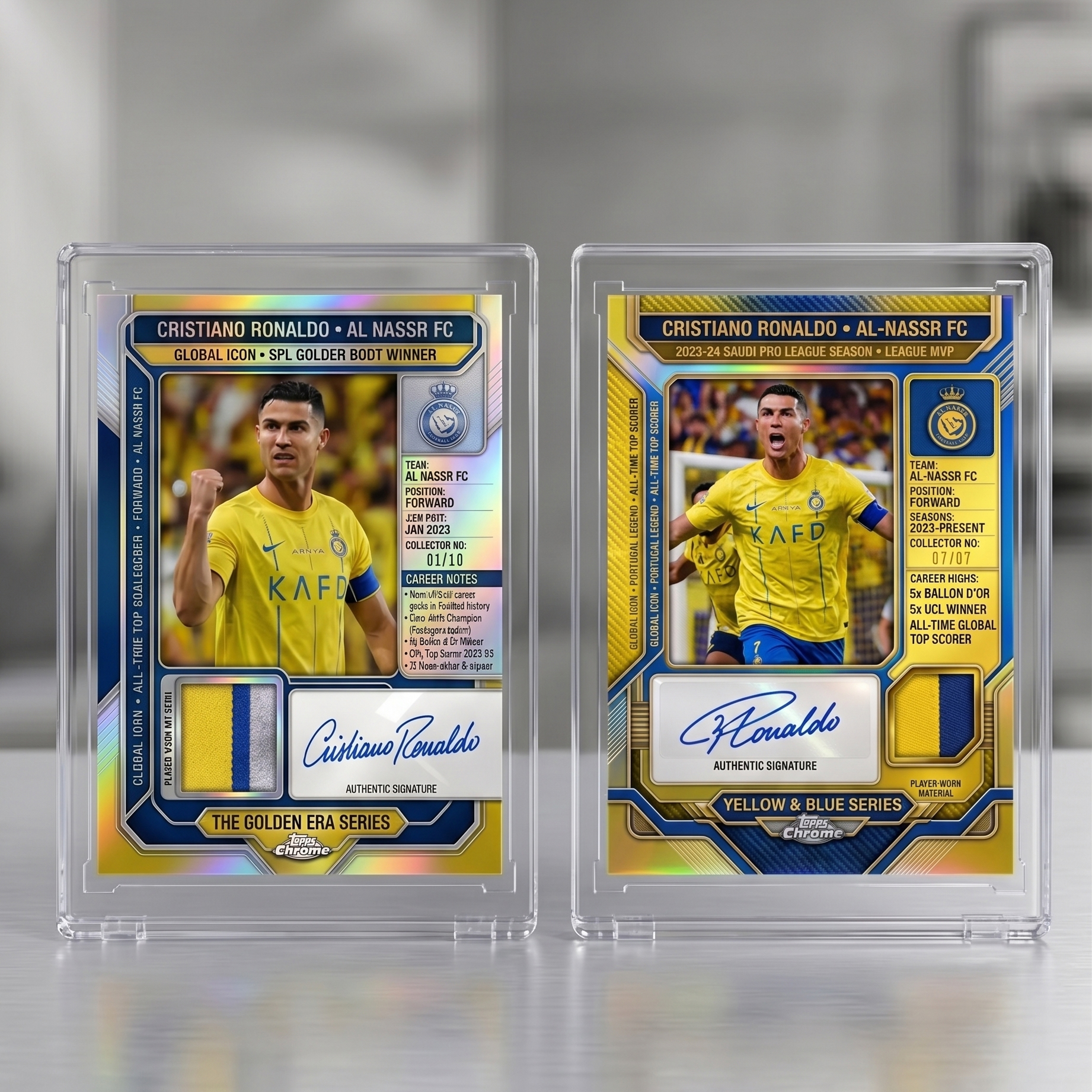 ⚽ Cristiano Ronaldo's Most Valuable Player autographed cards！
