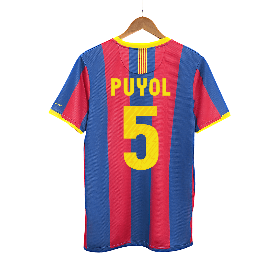 PUYOL #5 Ρετρό φανέλα Barcelona για εντός έδρας ποδόσφαιρο 2010/11