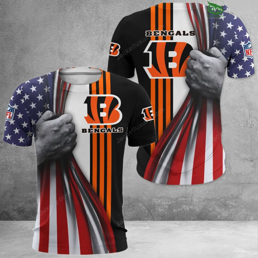 CINCINNATI BENGALS 3D HOODIE SKULL0804