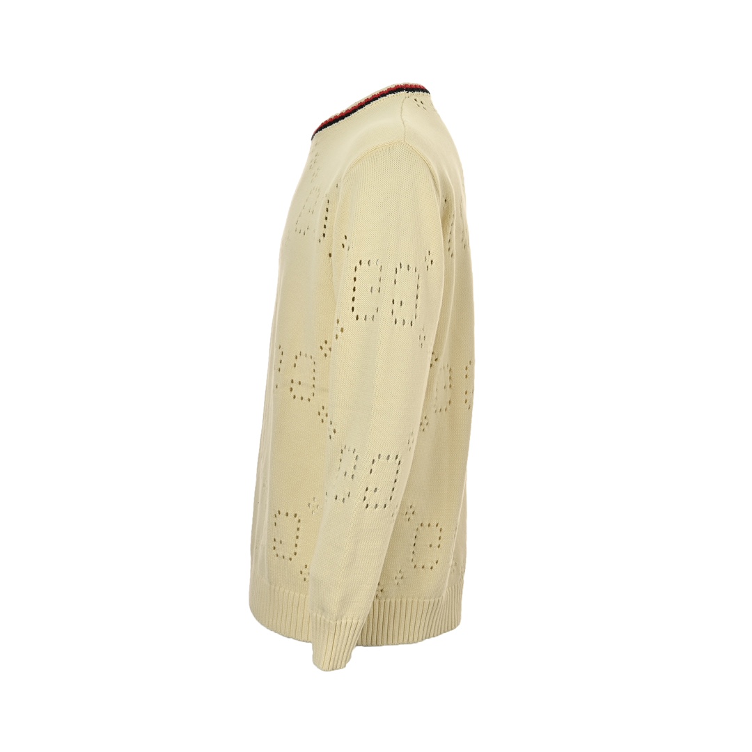 Gucci 24Fw Double G hollow crew neck sweater