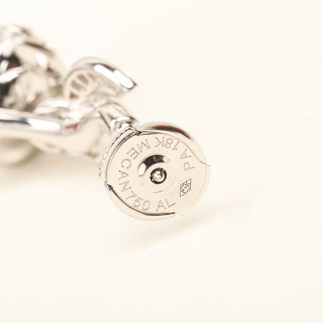 Dior diamond rose earrings