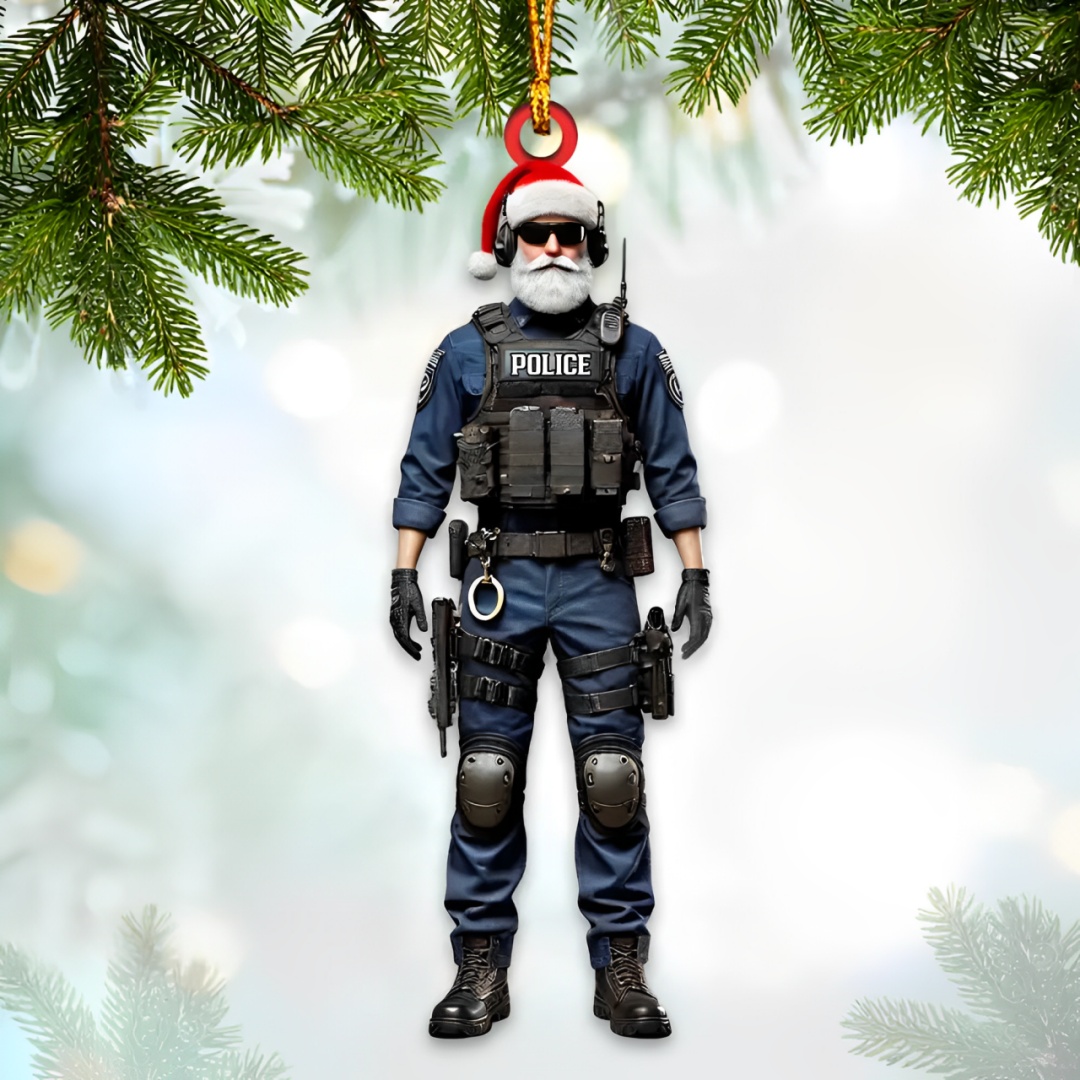 Police Santa Ornaments