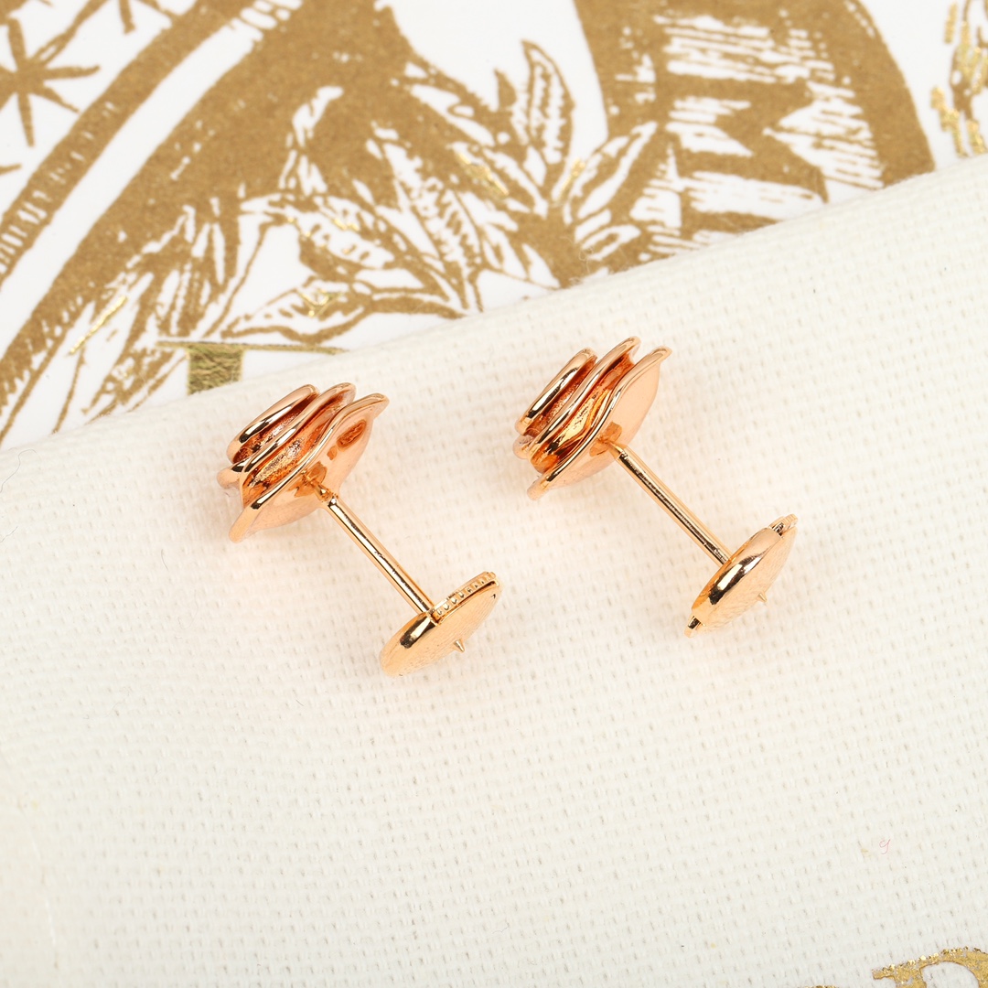 Dior diamond rosebud earrings