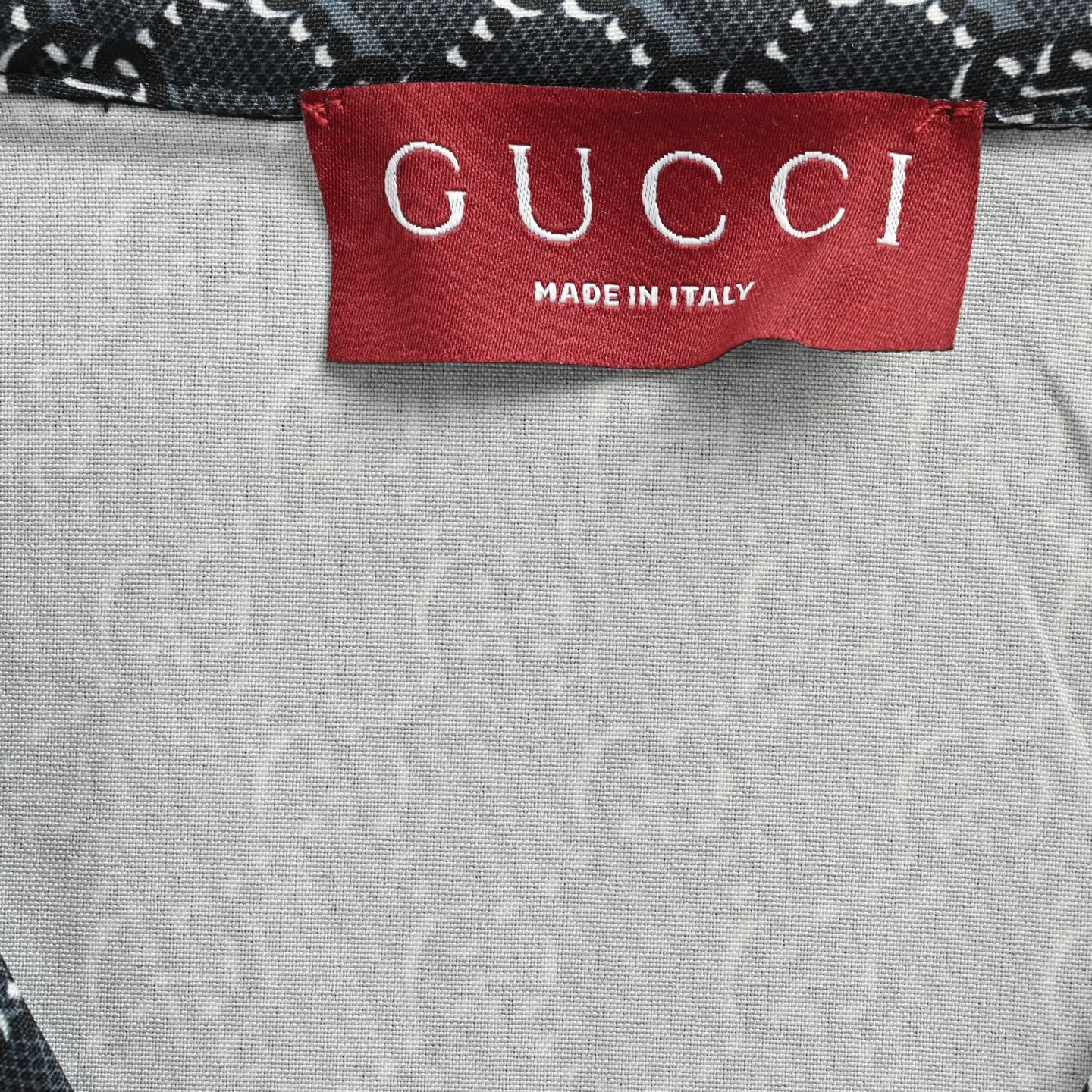 Gucci 25ss short-sleeved shirt with all-over monogram print