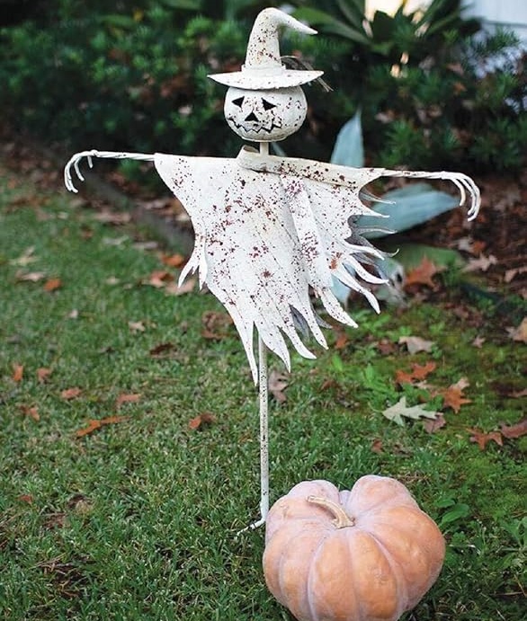 ⚡Flash Sale⚡White Metal Scarecrow Yard Stake