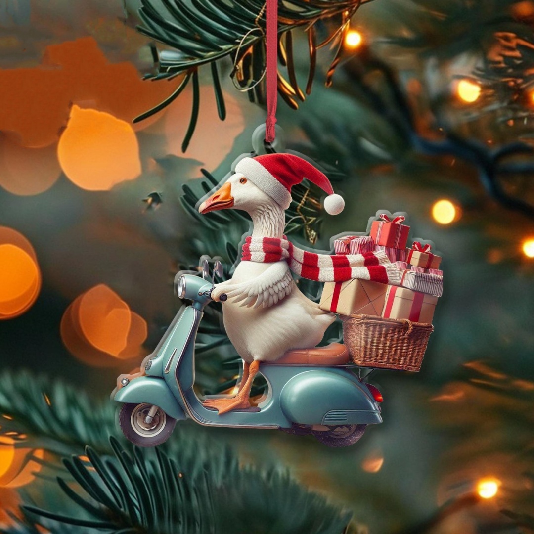 🪿Christmas Gift Goose Courier Ornament
