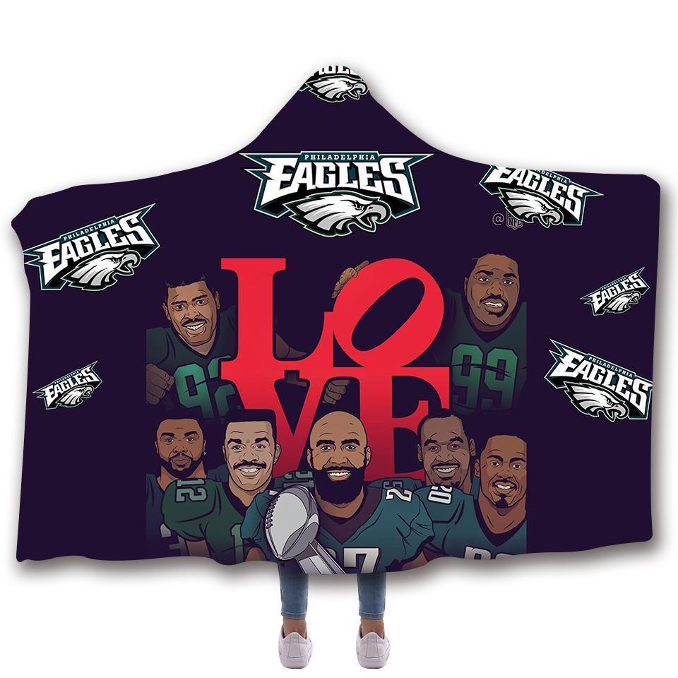 PHILADELPHIA EAGLES CLASSIC 3D HOODED BLANKET