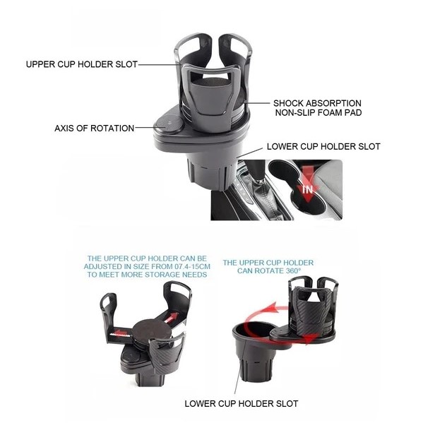(🔥 50% off last chance) All Purpose Car Cup Holder And Organizer - Buy 2 Get 10% Off & Free Shipping