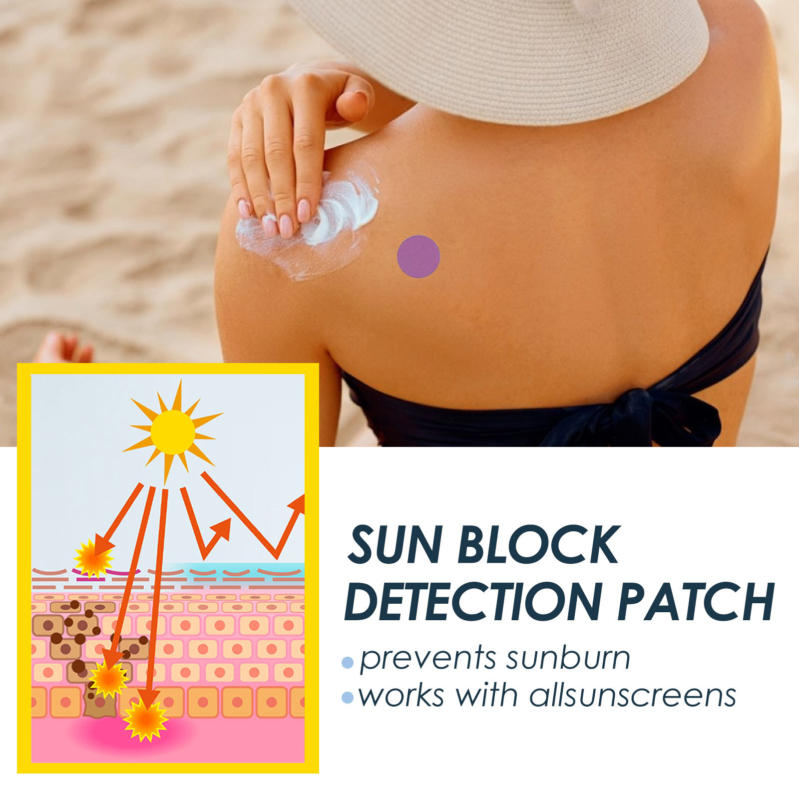 UV Stickers for Sunscreen 12-Pack (Know When to re-Apply Sunscreen)