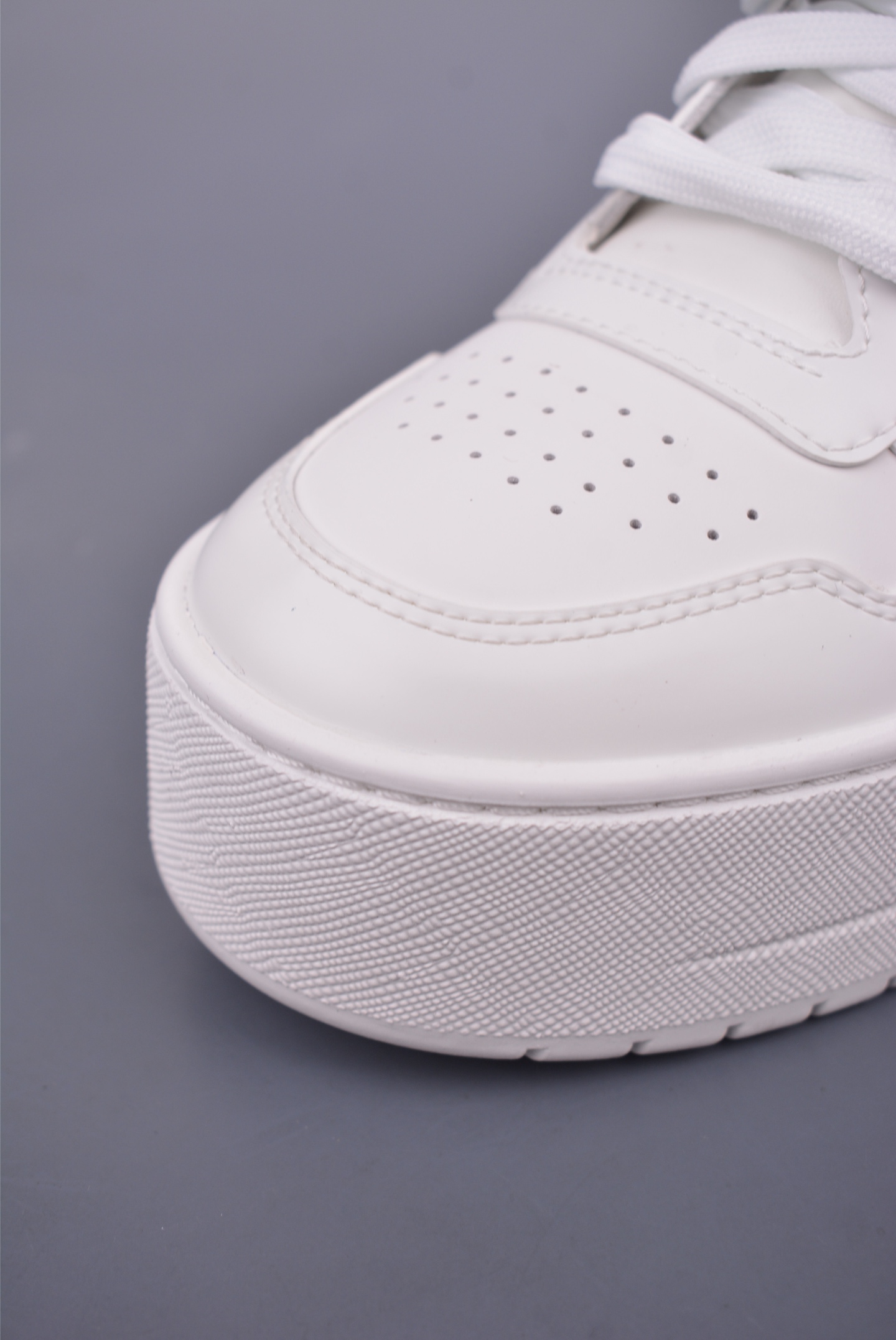 Prada Downtown Bold series thick-soled casual shoes all white 1E792M_3LPG_F0P09_F_050
