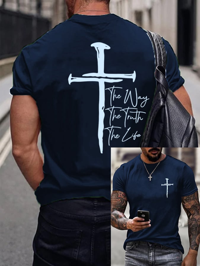 🔥Hot Sale Picks 🔥Men's The Way The Truth The Life Print T-Shirt
