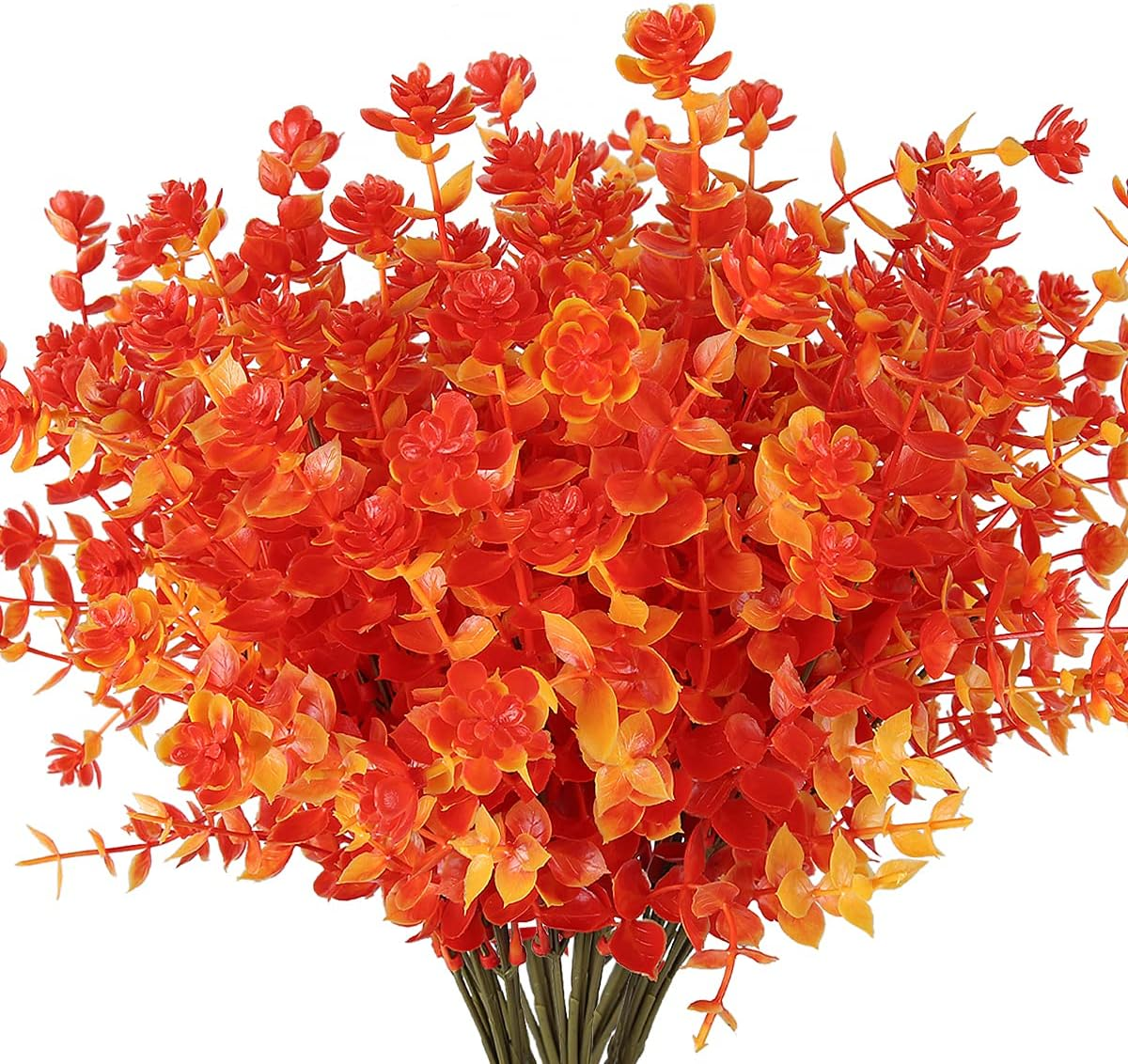 5 Bundles Artificial Fall Flowers No Fade Faux Autumn Plants