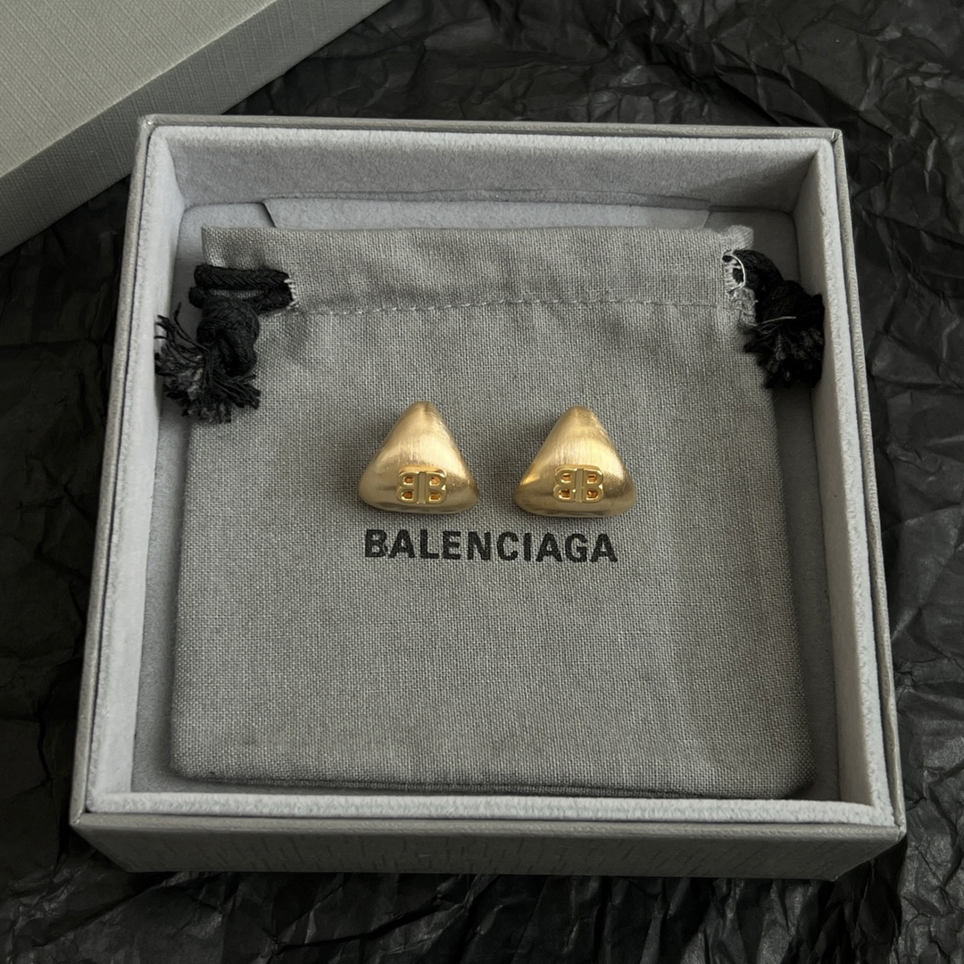 Balenciaga Triangle BB Earrings
