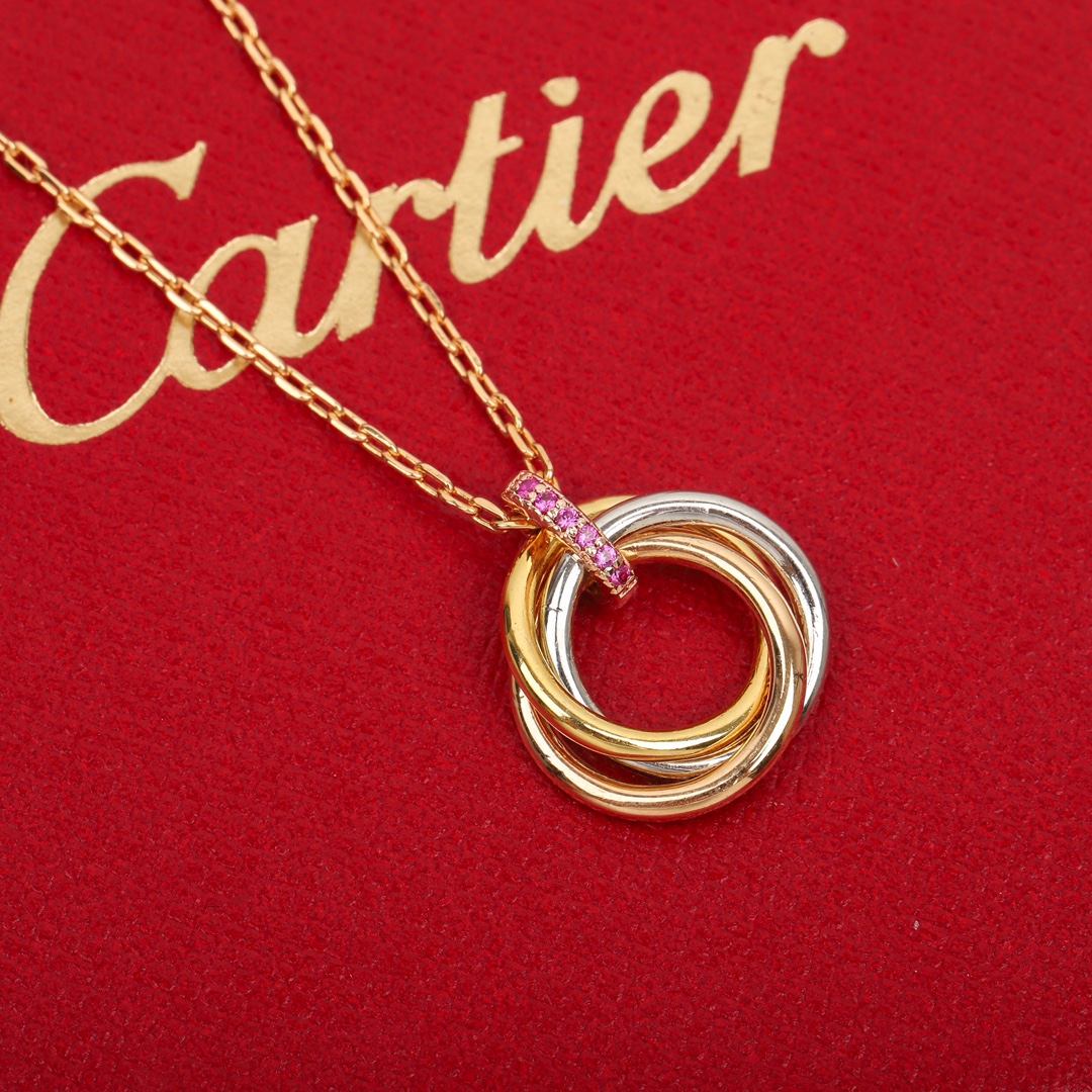 Cartier three ring necklace