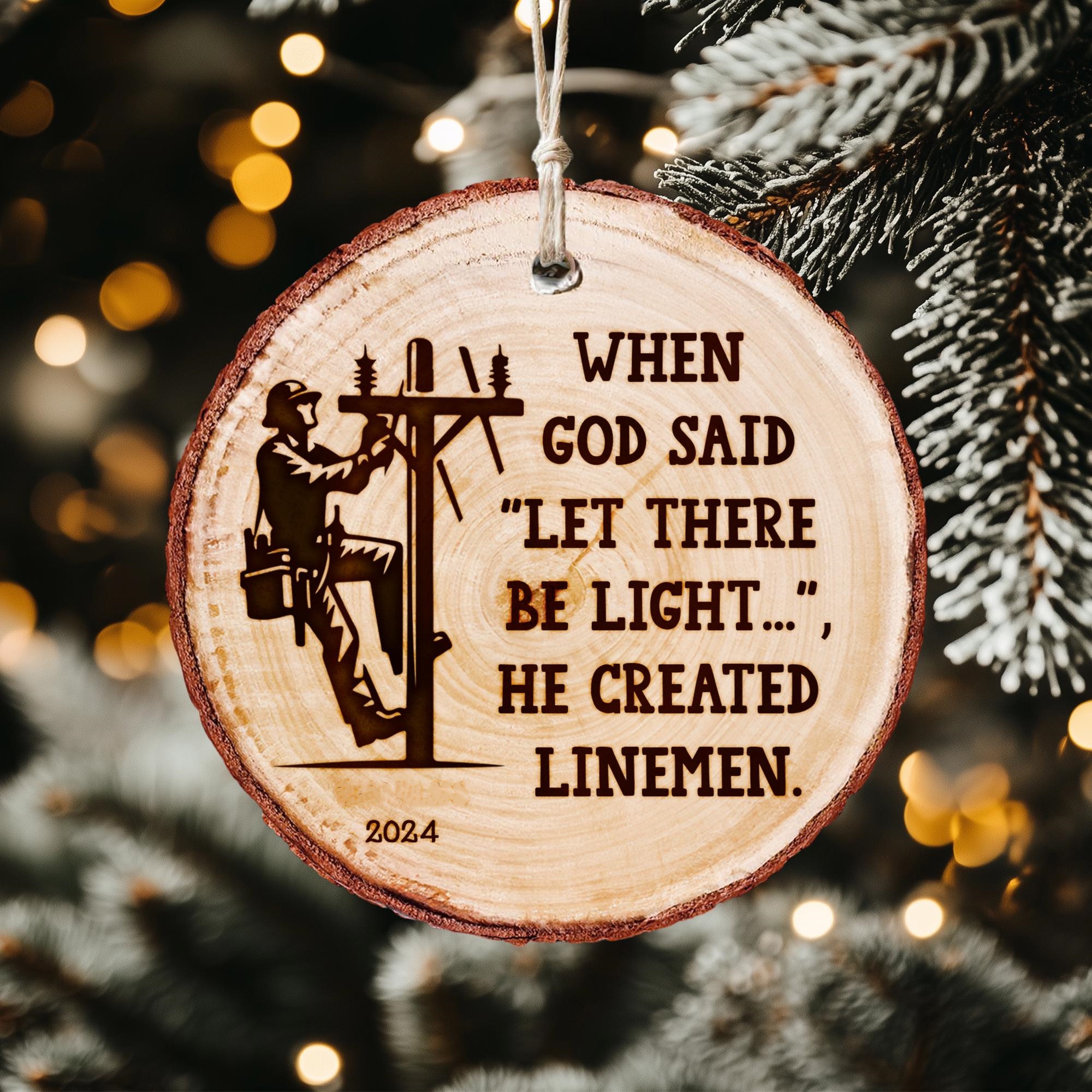 👷Lineman Christmas Ornament