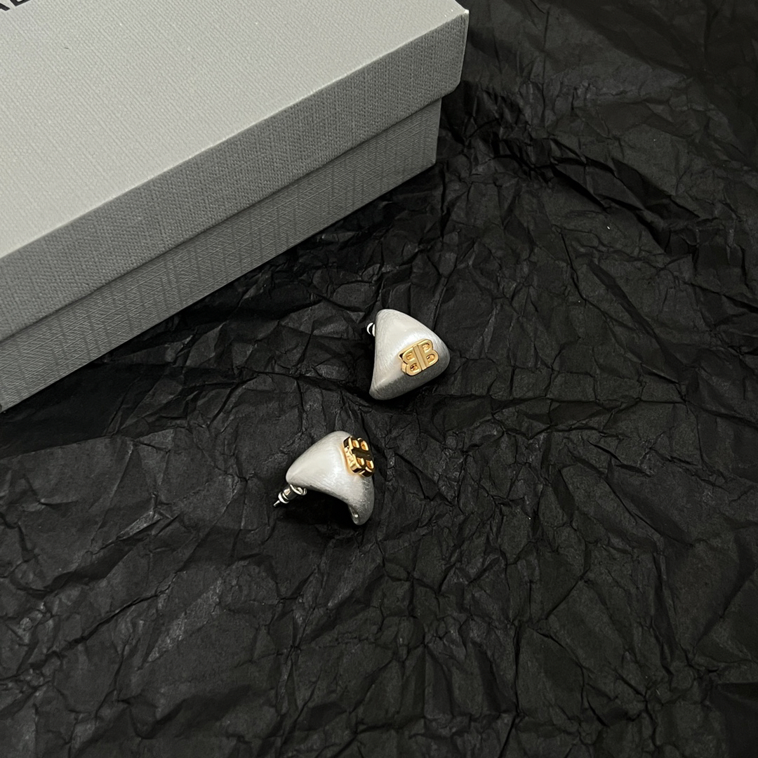 Balenciaga Triangle BB Earrings