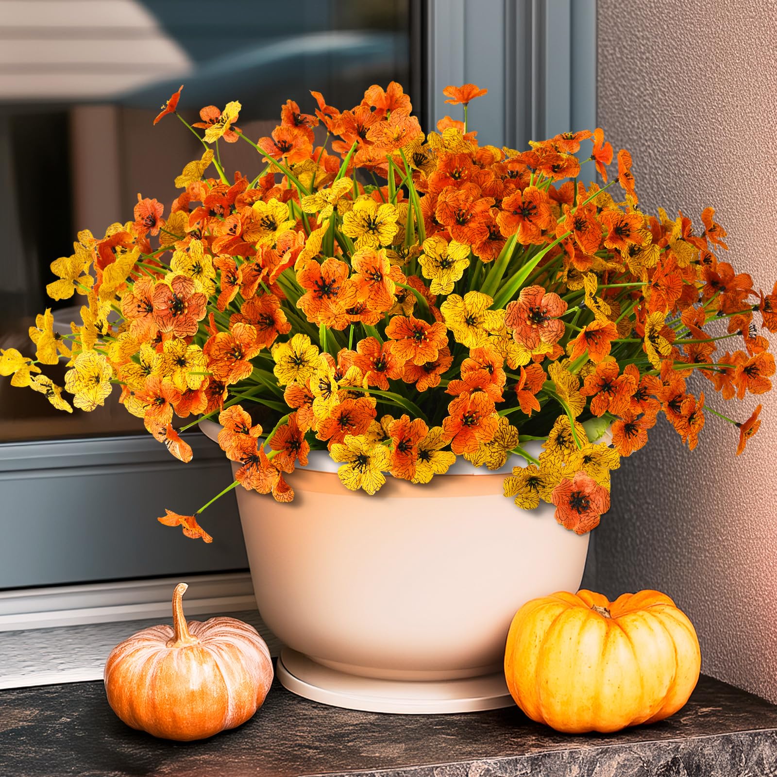 💥ON SALE💥Artificial Silk Outdoor Fall Mums Flowers🍂 UV resistant, Waterproof ,Windproof🏡