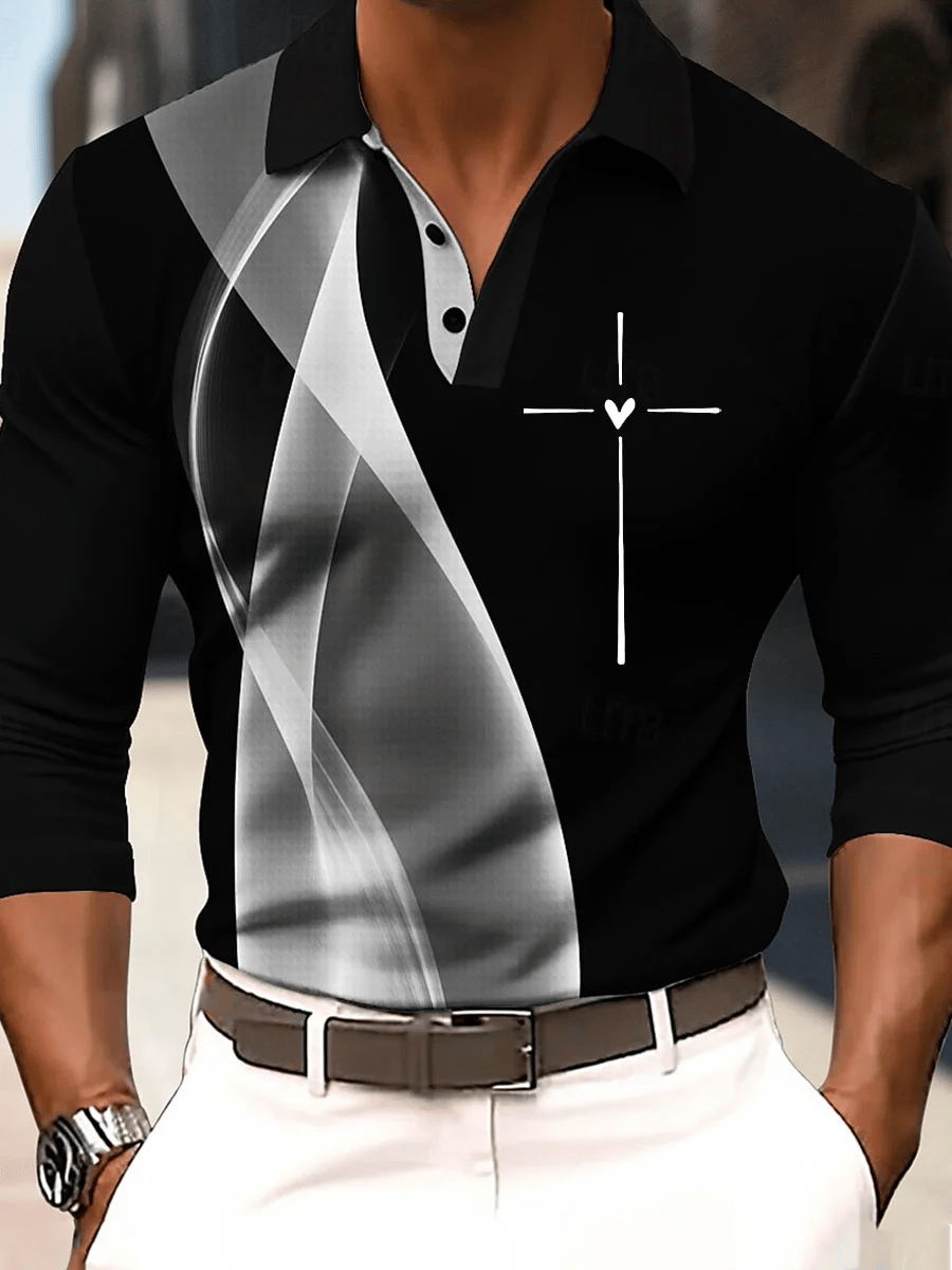 Men's Love Cross Faith Print T-shirt