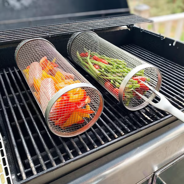 Rotating drum grill🔥 (a must-have for parties)