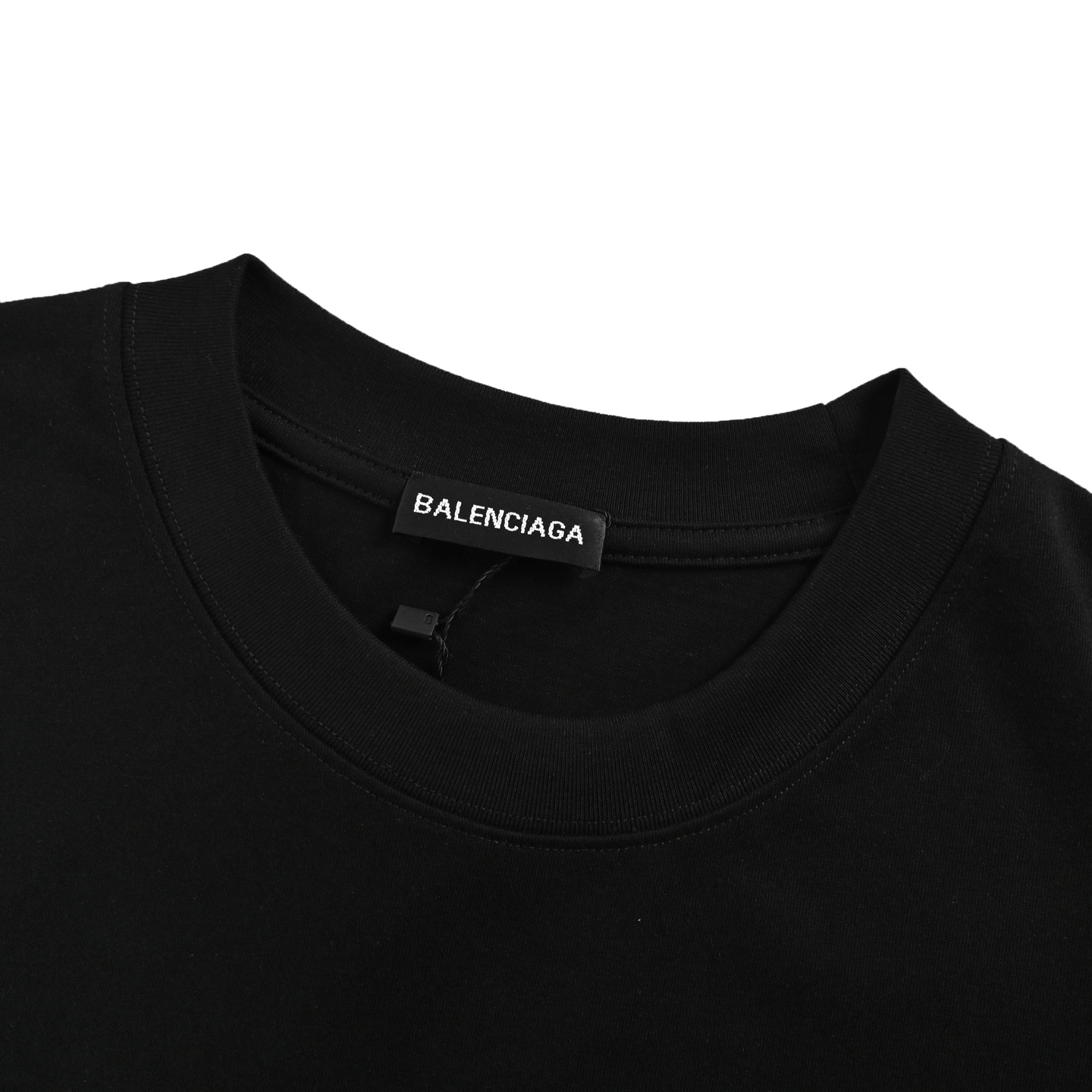 Balenciaga 25ss geometric logo double B digital flocking printing short sleeves