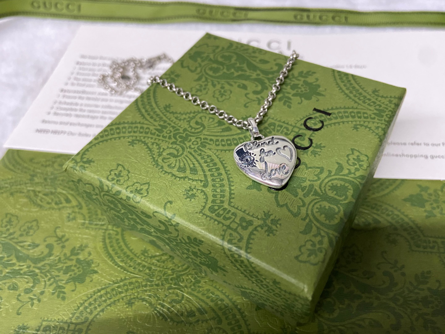 Gucci Fearless Flower and Bird Necklace