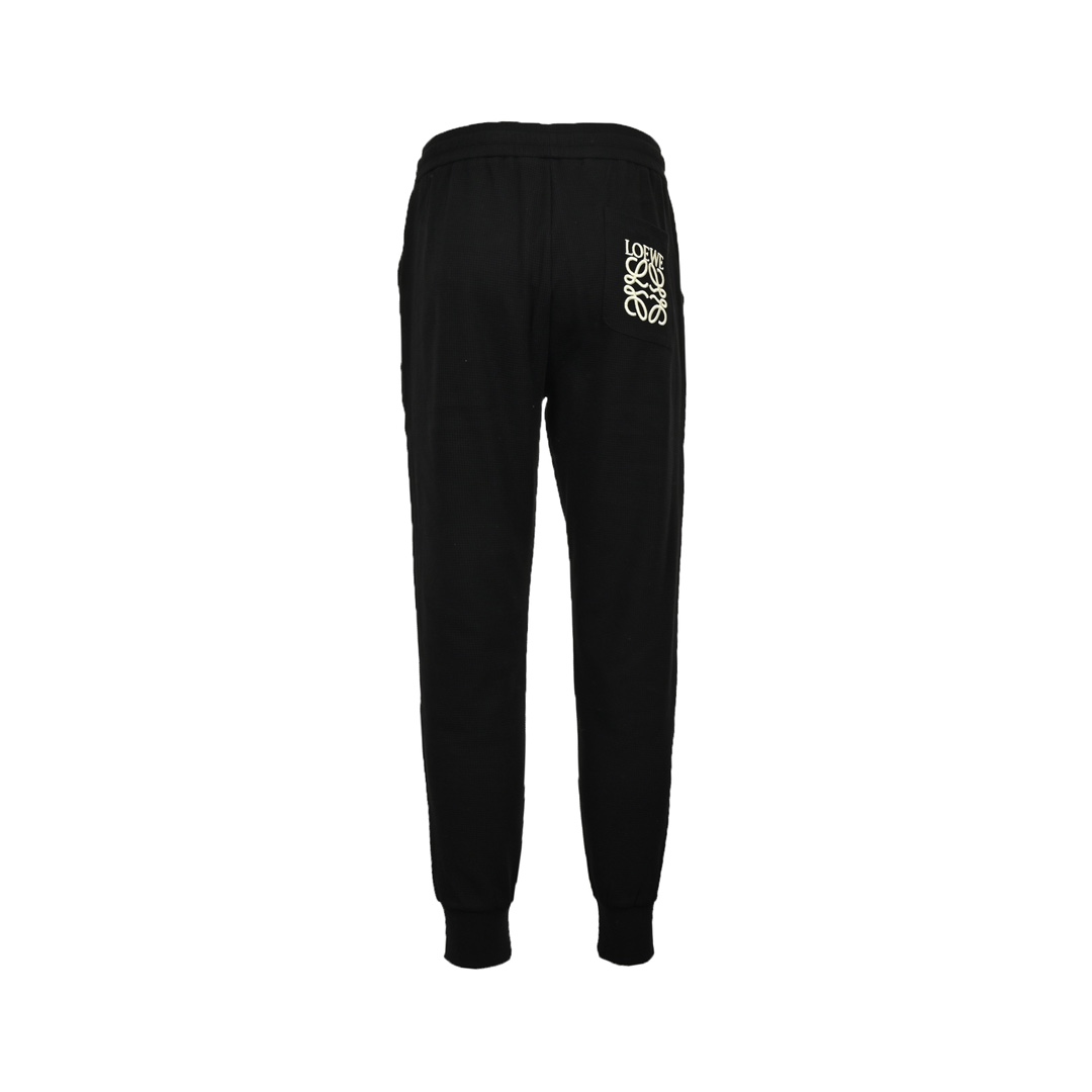 Loewe 24Fw embroidered logo waffle trousers