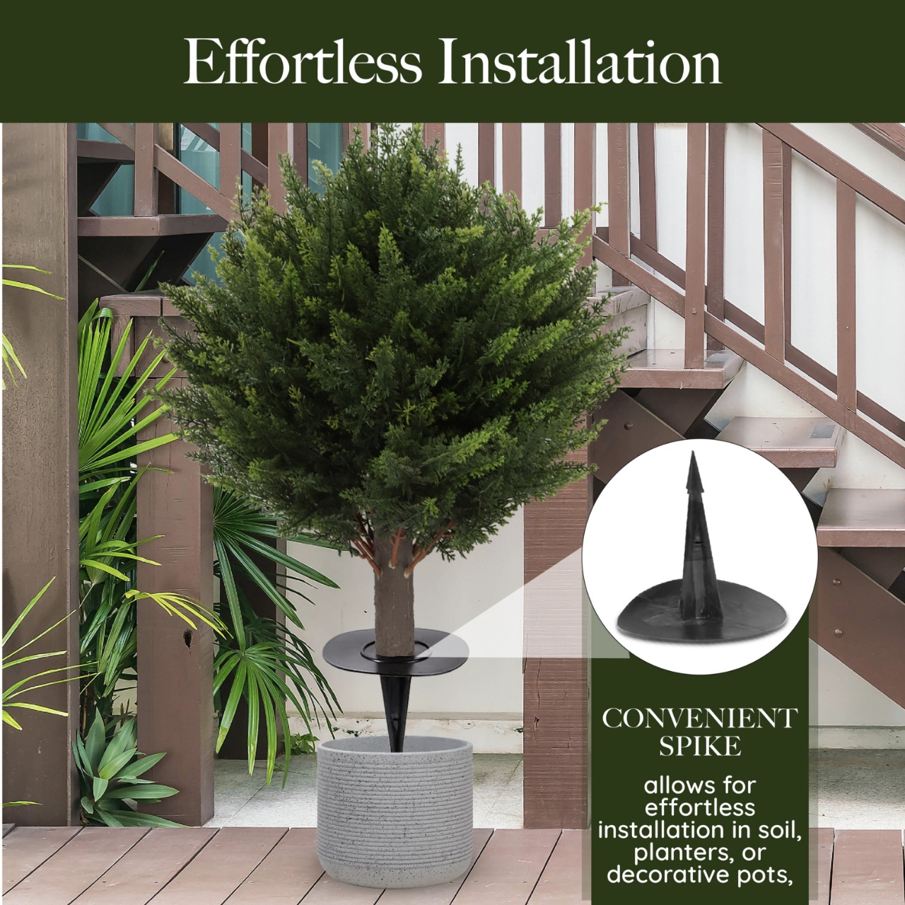 🔥ON SALE🔥22''T Artificial Cedar Topiary Ball Tree🏆Top #1 Sping Sale