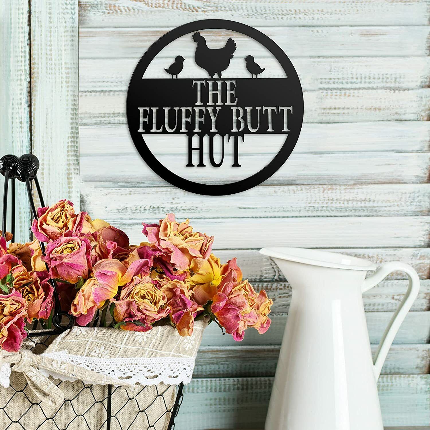 Wall Funny Chicken Coop Decor