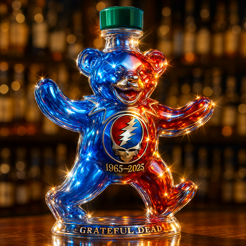 Grateful Dead Dancing Bear 60th Anniversary Whisky Bottle (1965-2025)