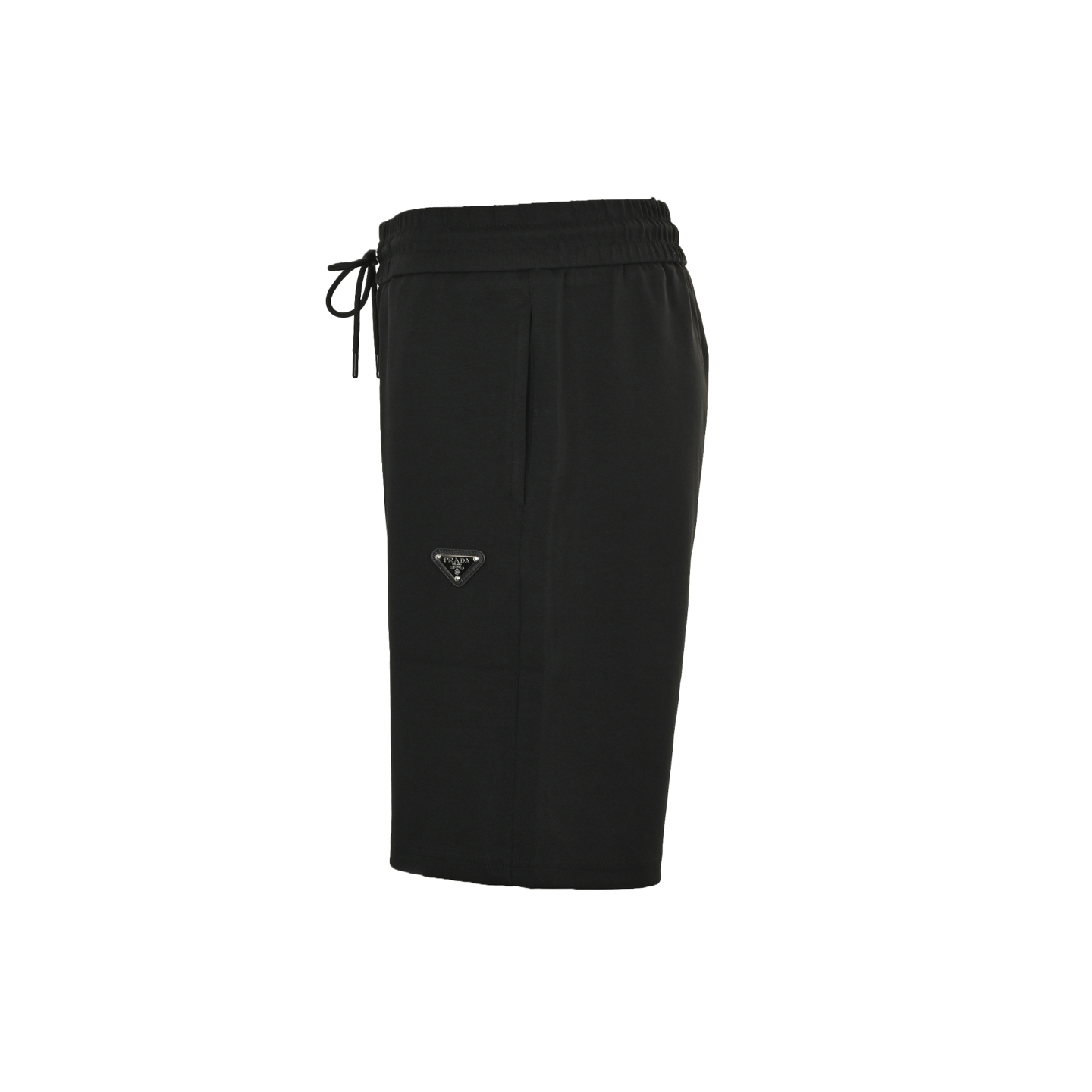 Prada 25ss triangle red rubber logo shorts