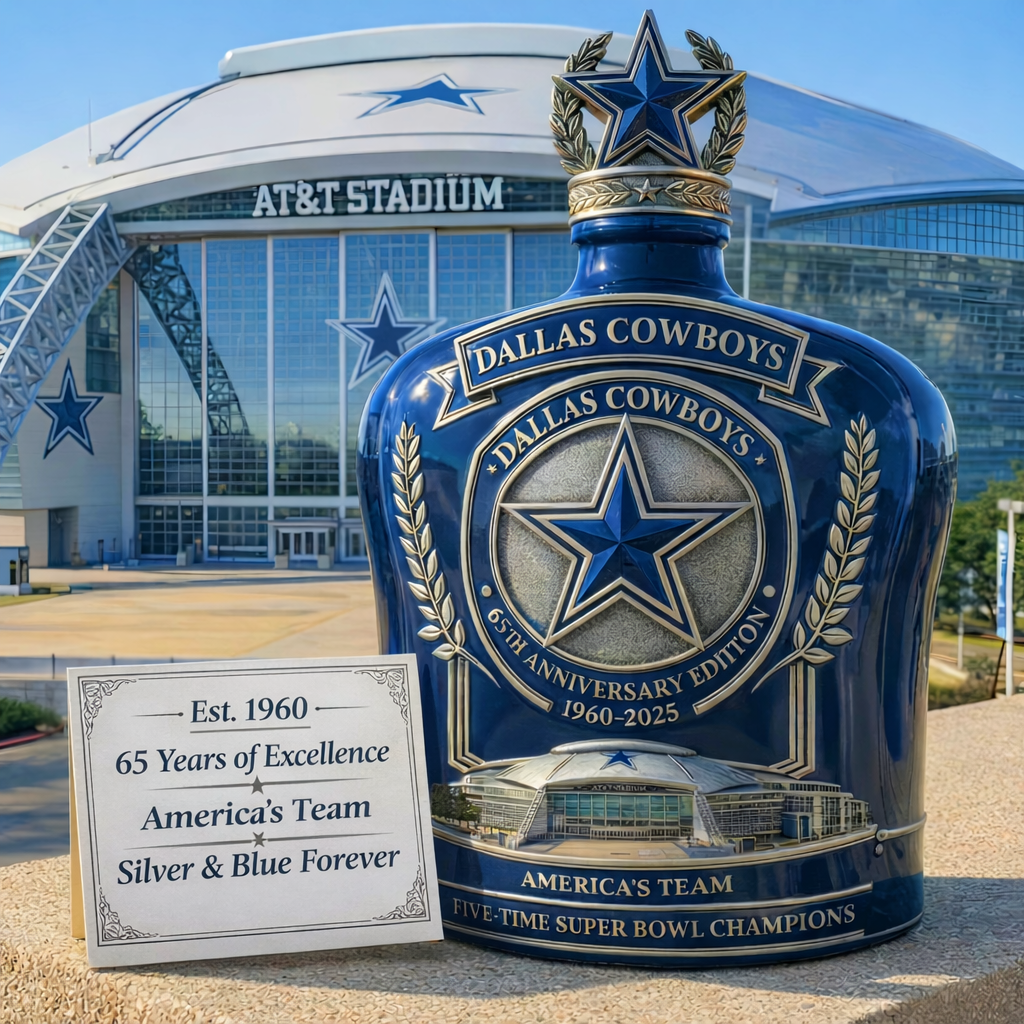 Dallas Cowboys 65th Anniversary Whisky Bottle