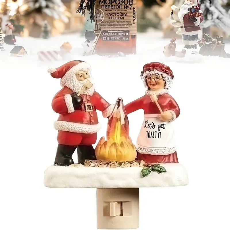 🎅🔥Christmas Santa and Mrs. Claus Campfire Nightlight-Buy 2 Packages Free Shipping