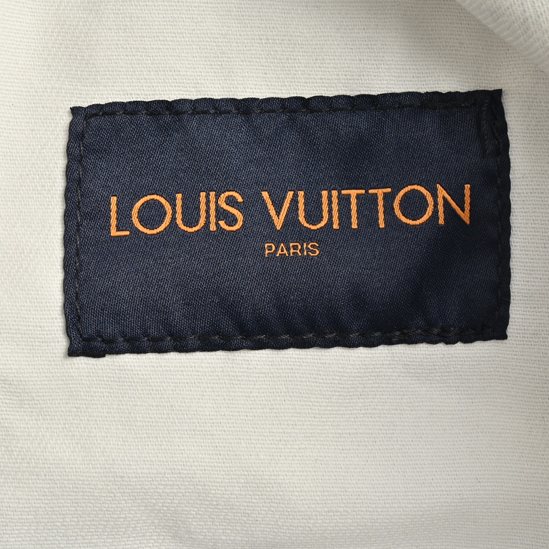 Louis Vuitton 24Fw Fire Cloud Monochrome Print Denim Jacket