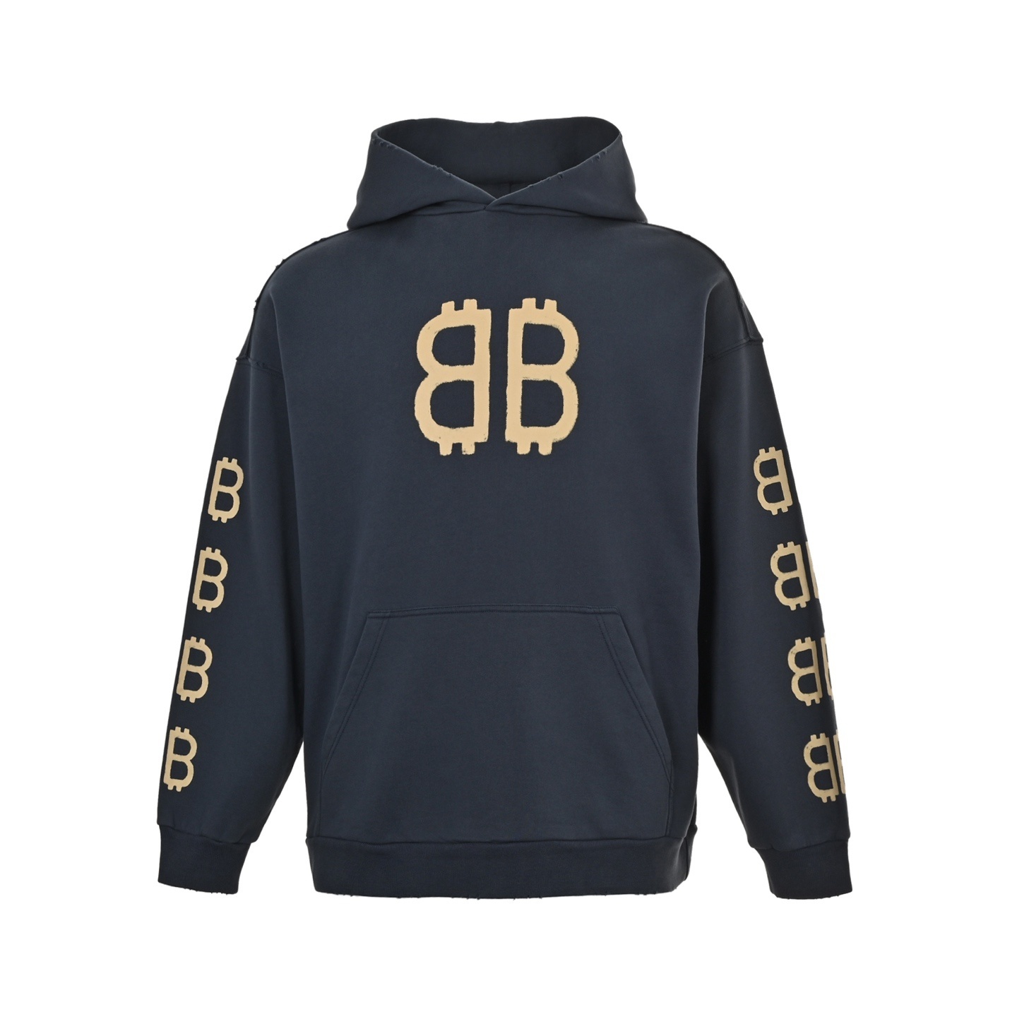 Balenciaga 25Fw Double B Print Hoodie