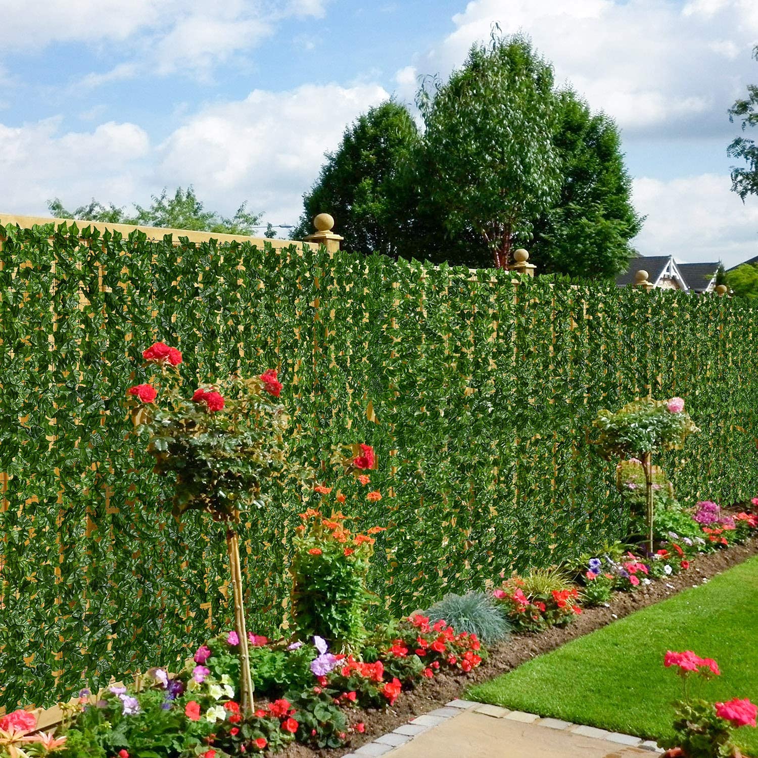 Stretchable Privacy Artificial Garden Plant Fence