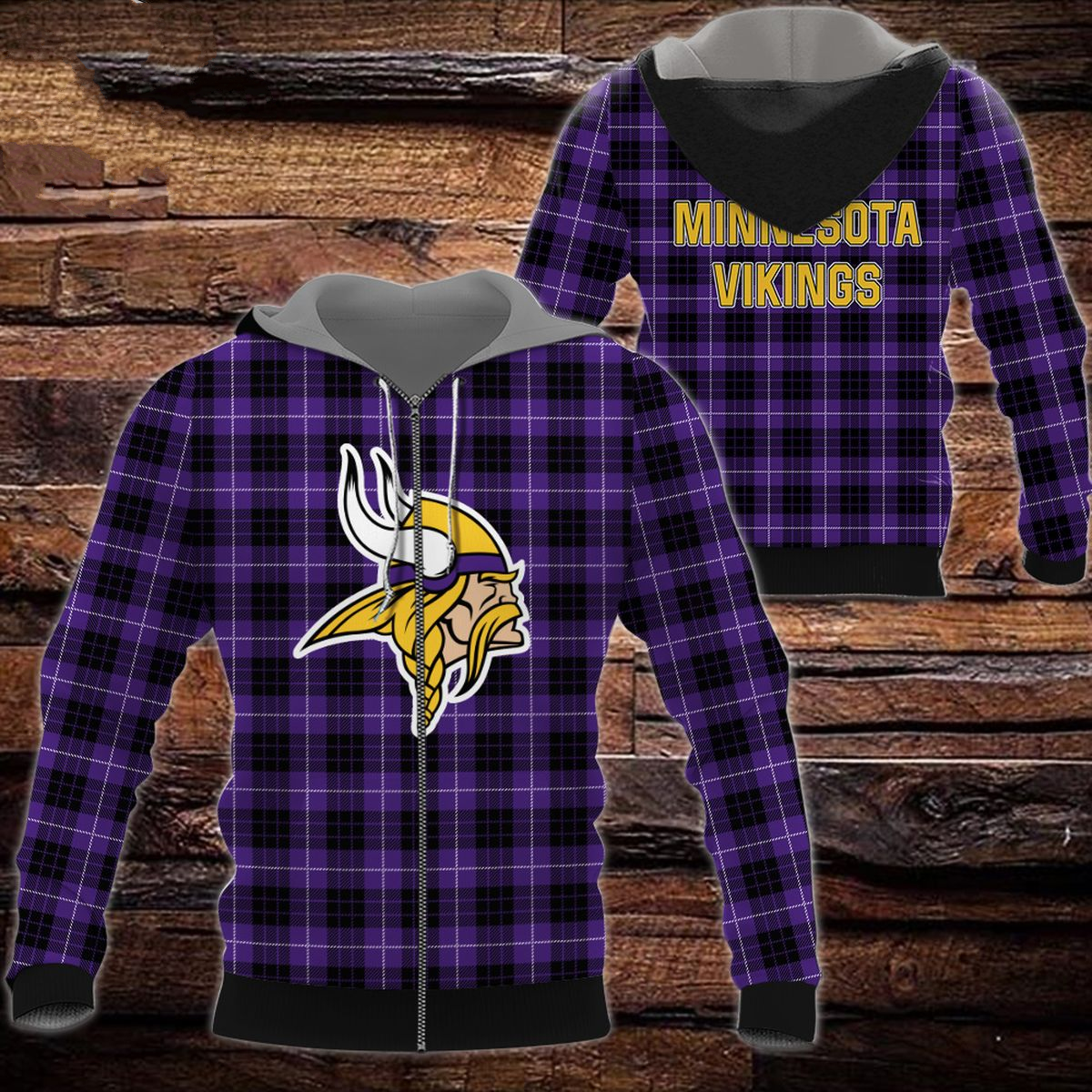 MINNESOTA VIKINGS 3D HOODIE SKULL108