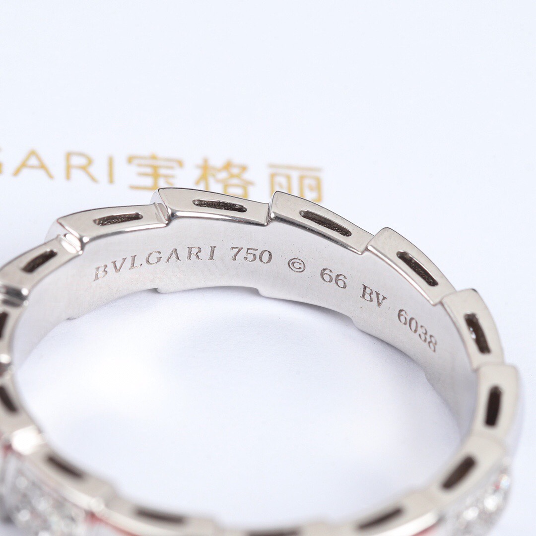 Bulgari Diamond Snake Bone Ring